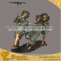 Playing Children Bronze figure Statue
